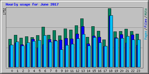 Hourly usage for June 2017
