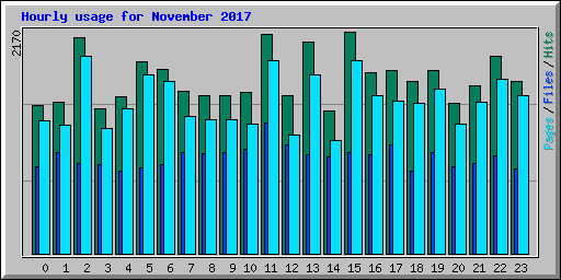 Hourly usage for November 2017