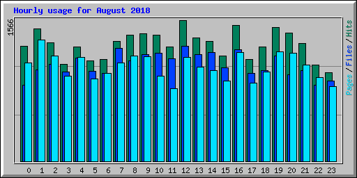 Hourly usage for August 2018