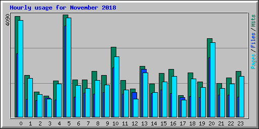 Hourly usage for November 2018