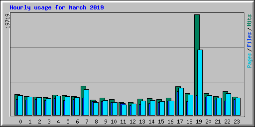 Hourly usage for March 2019