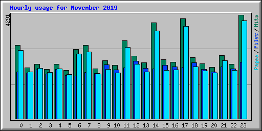 Hourly usage for November 2019