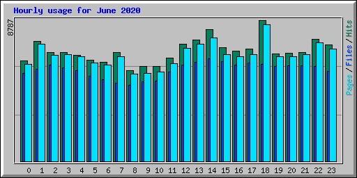 Hourly usage for June 2020