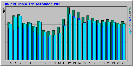 Hourly usage for September 2020