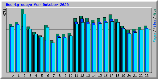 Hourly usage for October 2020