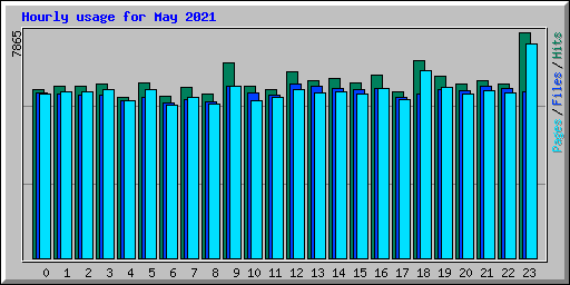Hourly usage for May 2021