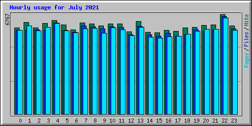 Hourly usage for July 2021