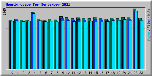 Hourly usage for September 2021