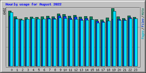 Hourly usage for August 2022