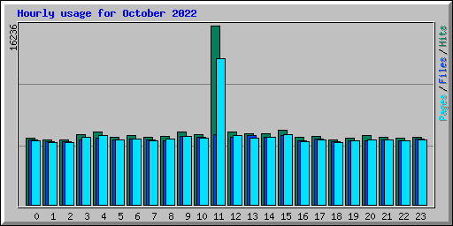 Hourly usage for October 2022
