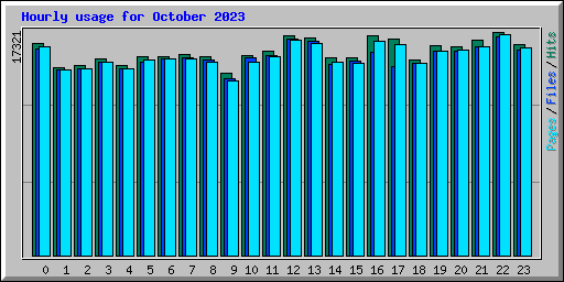 Hourly usage for October 2023