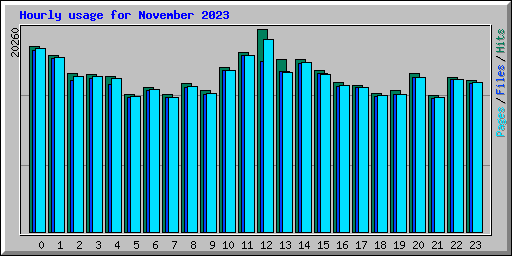 Hourly usage for November 2023