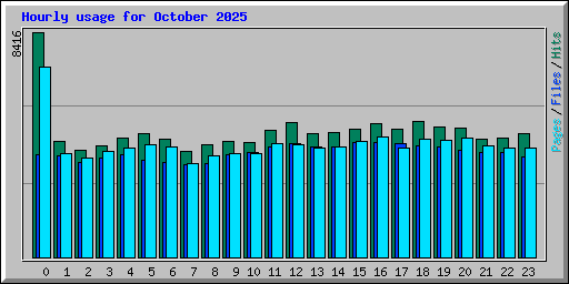 Hourly usage for October 2025